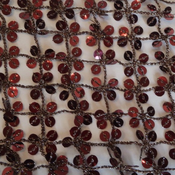 Charlie Paige Burgundy Sequin Scarf NEW - Picture 4 of 5